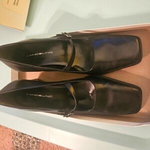 New, Black 8M Strapped Shoe